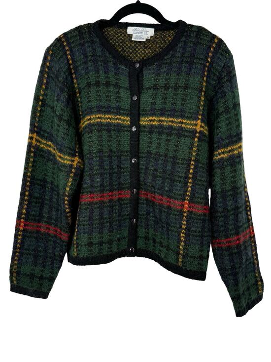 Brooks Brothers Sweaters - Brooks Brothers Vintage Plaid Wool Blend Cardigan Sweater - Tartan Women’s M